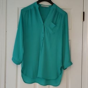 Stitch Fix 41 Hawthorn aqua tunic style blouse